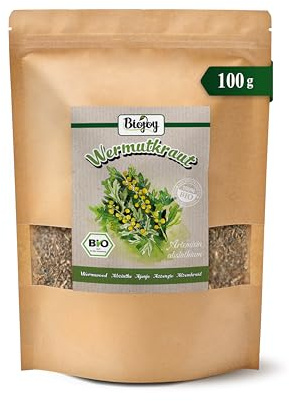 Biojoy Thé d'Absinthe BIO (100 g), séchée et coupée, sans additifs (Artemisia absinthium)