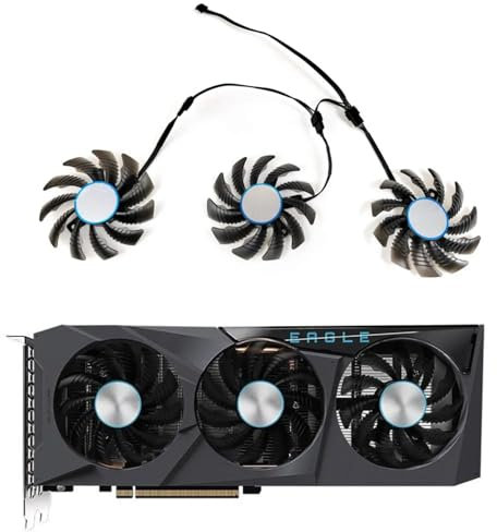 LTANDBR 75MM PLD08010S12H Cooler Fan Replacement for Gigabyte Radeon RX 6600 6700 XT RTX 3070 Ti Eagle Graphics Video Card Cooling Fan