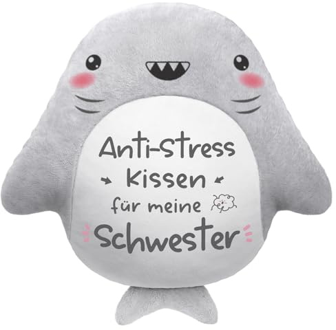 Juratar Lustiges Schwester Geschenk - Anti-Stress Kissen für Schwestern