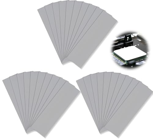 KUMSODE 30 Pezzi Spessore 0.5/1/1.5 mm Pad Termico in Silicone con Conducibilità Termica 6.0 W/mk, Pad in Silicone Termico Conduttivo Riutilizzabile, per SSD CPU GPU LED IC Chipset Raffreddamento