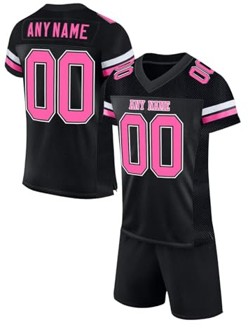 WEOPLKIN Equipo de Football Americano Personalizable con Nombre y Número, Ropa Deportiva para Hombres, Mujeres y Niños