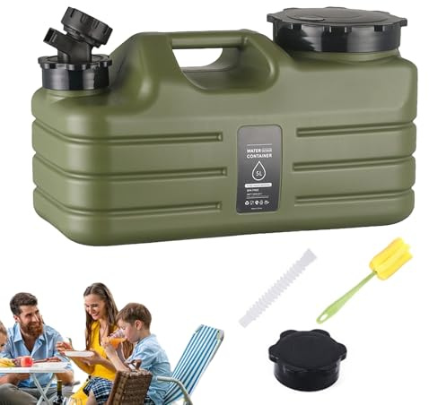 Water Storage Container - 5 Liter Outdoor Water Tank with Large Spout | Leak-Free Portable Water Bucket for Beach, Barbecue, Hiking, Camping, Travel & Activities