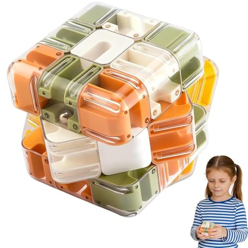 STFYUG 3D Labyrinth würfel Puzzle Spiel, Large-Labyrinth 3D Puzzles, Interaktives Würfel Labyrinthspiel Pädagogisches Denkspielzeug, Geschenk für Stressabbau Konzentration Logiktraining (B)