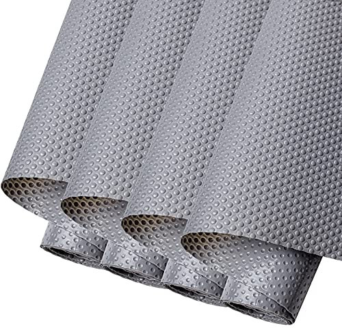 Antiscivolo Rivestimento per Cassetti Rotolo Plastica per Cassetti Cucina Tappetino Cassetti per Mobili Tappetini Proteggi Copri Cassetti Carta Rivestimento per Cassetti Non Adesiva, 4 Rotoli