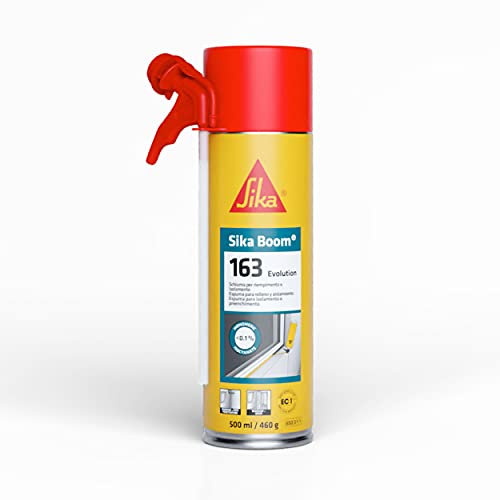 Sika - Sika Boom-163 Evolution, Bianco - Schiuma poliuretanica - Per applicazione manuale - A basso contenuto di isocianati monometrici - Bomb 500ml