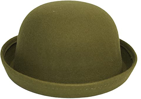 Cool4 WME02 Chapeau de bowler en feutre pour femme - Style melon - Pour loisirs et fête - Vert foncé, vert foncé, M