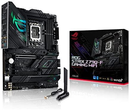 ASUS ROG Strix Z790-F Gaming WiFi 6E LGA 1700(Intel® 13th&12th Gen) ATX Gaming Motherboard(16 + 1 Power Stages,DDR5,Four M.2 Slots, PCIe® 5.0,WiFi 6E,USB 3.2 Gen 2x2 Type-C® with PD 3.0 up to 30W)