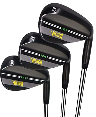 WENGH Golf Wedge Set (52°56°60°) for Men & Women | Right Handed Black Wedges with Steel Shaft & Rubber Grip | Golf Wedges Kit for Precision Shots (35)