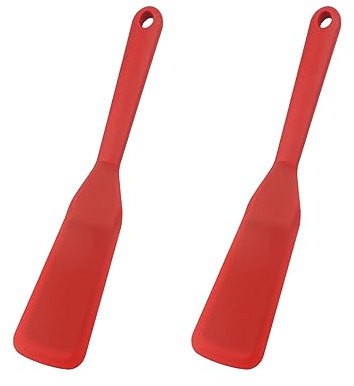 Set di 2 spatole sottili per crêpe, per omelette e frittate, in silicone, strumenti per crêpe, set di spatole per pentole antiaderenti