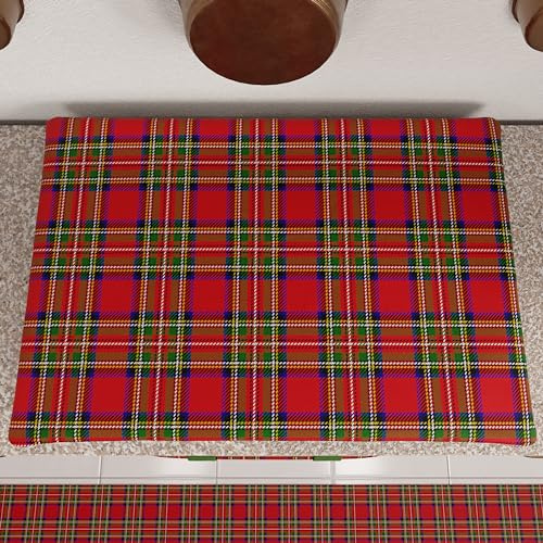 PETTI Artigiani Italiani - Julköksöverdrag, matlagningsskydd, 50 x 70 cm, Tartan, 100 % Tillverkad i Italien
