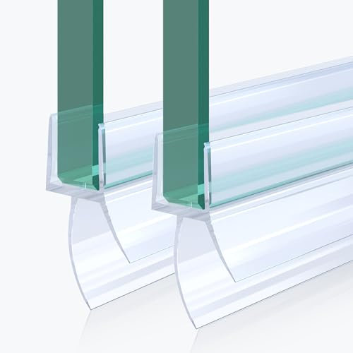 Mai & Mai Guarnizione Sottoporta in PVC per Box Doccia，Guarnizione per Porta Doccia Vetro 8mm，Ricambio Orizzontale di guarnizione per Cabine Doccia | 60cm H009