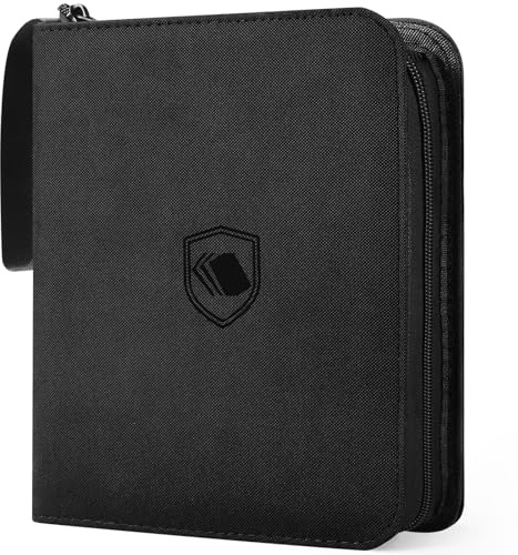 1200 Pockets Trading Card Binder, PU Cover Zipper Card Collection Album, Sturdy Card Folder Holder for MTG, TCG, Game Cards, Sports Cards