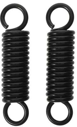 AKOOSY 2 Pièces Ressorts de Suspension pour Chaise Suspendue Ressorts de Traction Acier Noir pour Balancelle Hamac et Banc de Véranda Absorption de Chocs et Facile