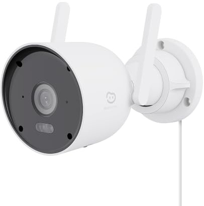 Beans View D110 4K utomhusövervakningskamera, utomhus wifi-kamera med mörkerseende, person-/fordonsdetektering, tvåvägsljud, siren/blixtlarm, IP66, ONVIF/RTSP