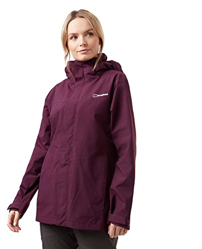 Berghaus Women's Maitland GORE-TEX IA Waterproof Jacket with 2 Zipped Hand Pockets, Women's Rain Coat, Outdoors, Trekking, Hiking and Walking Clothing (UK, Numeric, 12, Regular, Regular, Purple)