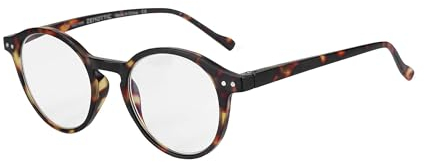ZENOTTIC Gafas de Lectura de Bloqueo de Luz Azul Lentes Antirreflejos Gafas Retro de Ligero Marco Redondo para Hombres y Mujeres Aumentos 0.0 1.0 1.5 2.0 2.5 3.0 3.5