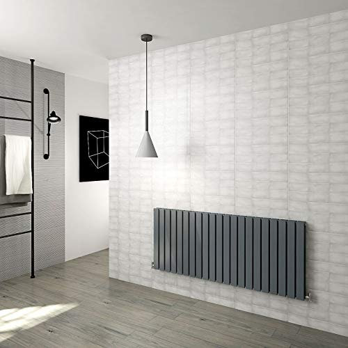 Horizontal Flat Panel Designer Radiator Central Heating Anthracite Rads Double 600x1428mm