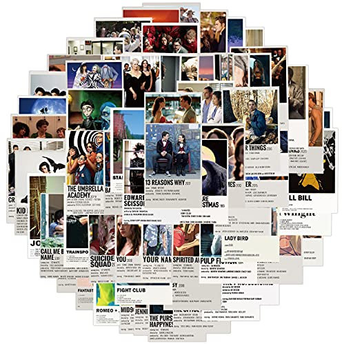 Tacomexi Film Famoso Adesivo Estetico Wall Collage Kit 50 PZ Room Decor 4.5x6 cm Piccoli Poster Immagini Collage Manga Kit