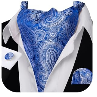 Barry.Wang kravatt för män slipsset paisleyhalsduk självknytande slips | Silkesscarf, Paisley, enfärgad, med fyrkantiga fickknappar, för formell, bröllop, fest, bal, affärer
