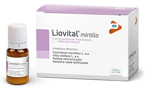 LIOVITAL MIRTILLO 8 FLACONCINI - Integratore alimentare utile per l’efficienza della microcircolazione