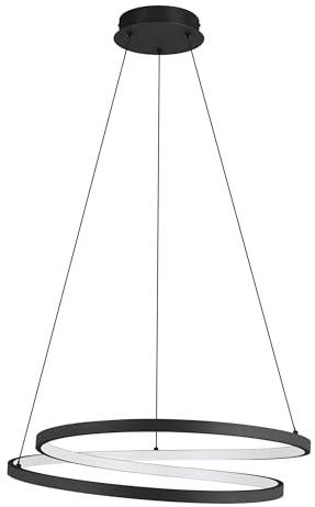 EGLO LED Pendelleuchte Esstisch Ruotale, Hängelampe für Wohnzimmer und Esszimmer, Esszimmerlampe aus Metall in schwarz und Kunststoff in weiß, Lampe hängend warmweiß