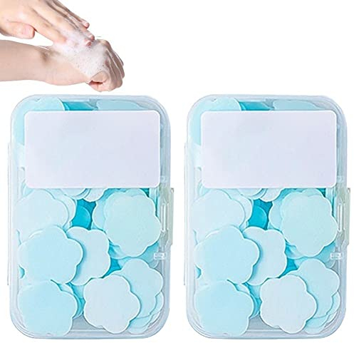 Bemvp Waschleife Von Handbadpapier Seife Tragbare Papierseife Konfetti Reinigung Blütenblätter Seifenblätter Aufbewahrungsschachtel Für Küchentoiletten -toiletten -toilettenreisen