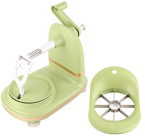 Éplucheur et Pommes, éplucheur de Pommes, Pommes avec Manivelle, Séparateur de Pommes Manuel, Pommes, éplucheur de Pommes de Terre, Machine à éplucher les (vert