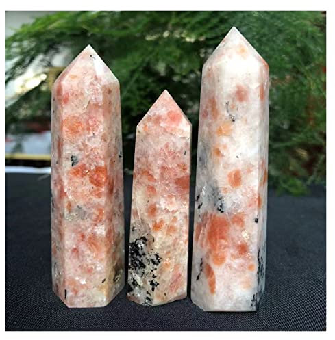 Decorazione in piedi in piedi for ufficio in casa e quarzo in pietra di sole di cristallo naturale decorazione della stanza (Color : 3pcs, Size : 9-11cm)