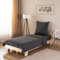 GD Home %100 Baumwolle Bettwäsche Set / 1 Hochwertige Atmungsaktive Renforce Bettbezug 140 x 200 cm + 1 Kopfkissenbezug 80 x 80 cm / 2teilig Deckenbezug/Anthrazit