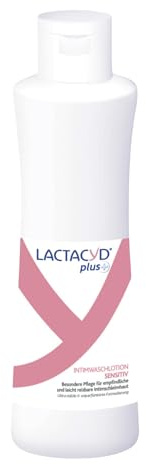 Lactacyd® Plus Sensitiv intim tvätt lotion – med justerat pH-värde, naturlig L-mjölksyra och glycerin – för känslig intim slemhinna – kliniskt testad och bekräftad – 250 ml