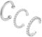 FFWTPY 3 Paar Ohrringe Set 925 Silber Ear Cuff Set Helix Knorpel Creolen Ohrmanschette Ohne Ohrloch Wickelohrring 14K Vergoldete Ohrringe Ohrklemme für Damen Mädchen Herren