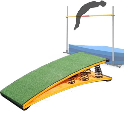 MegLob High Elasticity Gymnastics Springboard, Heavy Duty Professional Curved Spring Board for Adults, Auxiliary Springboard for Gymnastics And Vault Training, Adult Teens Sport Equipment,9 Spings