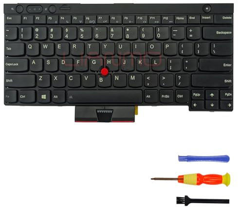 Teclado retroiluminado de repuesto compatible con Lenovo ThinkPad T430 T430S X230 X230I T530 W530 L430 L530 (EE. UU.)