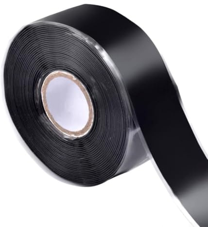 Gdfnmogo Cinta de agarre de silicona de 2,5 cm x 500 cm, envoltura aislante autofusible para barras, mancuernas y bates de béisbol para bicicleta (2,5 x 500 cm)