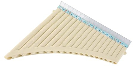 Aumotop C Key Pan Flöjt 18 Pipes med Munstycke Pan Flute För Studenter Pipes Blåsinstrument Present För Barn Val Av Presenter (Benvit)