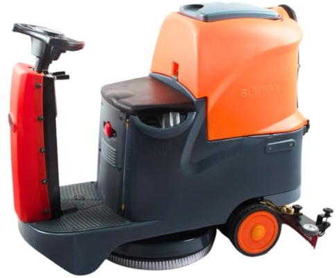 SUNMAX RT70 Ride-On Commercial Floor Scrubber Machine, 22 Brush, 31.5 Squeegee, 18.5/18.5-Gal Tanks, 48,400 Sq Ft/H, 5-Hour Runtime