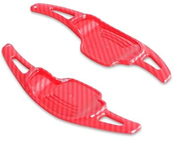 Paletas Volante Compatible Con Buick Para Regal GS Para LaCrosse GL8 Para Verano Paleta Cambio De Volante Coche(Carbon fiber red)