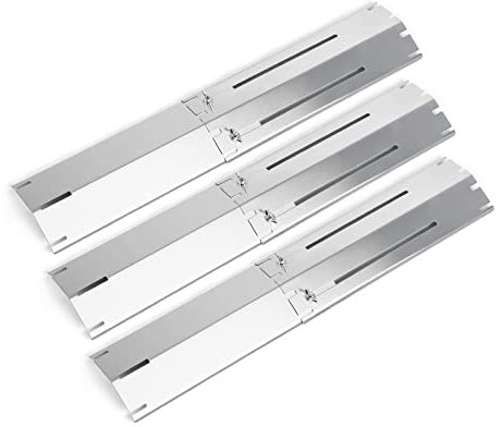 GFTIME Universal Brennerabdeckung 29,8 bis 53,3cm für die meisten Gasgrill, Flammenverteiler Ersatzteile für Charbroil, Landmann, Enders, Taino, Barbecook, Proficook, 3 Stück