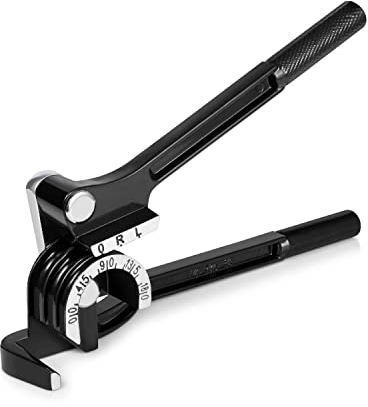 Flexzion Rohrbiegewerkzeug – Manuelles OD-Rohrbiegen, 3 Größen, 1/4 Zoll, 5/16 Zoll, 3/8 Zoll, 180 Grad Hebeltyp, strapazierfähig, gebogen, Kupfer, Messing, Aluminium und weiches Metall für HVAC,