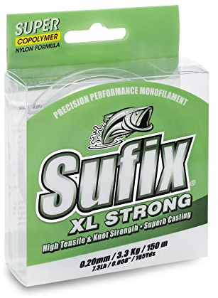 Sufix Erwachsene XL Strong Monofilament Angelschnur, Clear, 0.30 Mm-7.7 Kg-150 Mt, 0.30MM-150MT-7.7KG