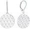JO WISDOM Damen Ohrhänger Lebensblume silber 925 Blume des Lebens Ohrringe Hängende mit Weißgold plattiert,Schmuck für Frauen