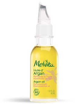 Melvita - Arganöl Infundiert mit Rose - Anti-Aging & Feuchtigkeitsspendend für Haut & Haar - Natürliche Pflege für Glanz & Reparatur - Recycelbare Glasflasche - 50ml - Arganöl aus Marokko