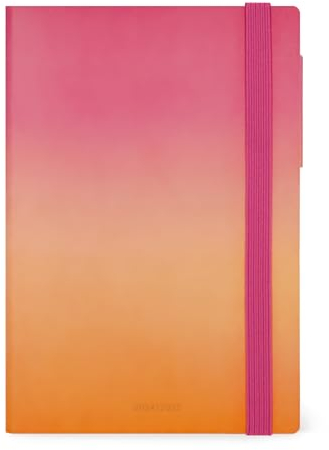 Legami - Tageskalender 2024-2025, 16 Monate, Medium, Tagebuch von September 2024 bis Dezember 2025, Gummibandverschluss, FSC-zertifiziertes Papier, mit Monatsplaner, 12 x 18 cm, Golden Hour