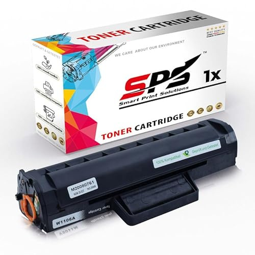 SPS Drucker Toner Kompatibel für HP Laser MFP 135 AG - W1106A | Schwarz | 1.000 Seiten