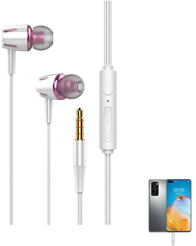 Écouteurs filaires - Écouteurs intra-auriculaires avec réduction du bruit surround, diaphragme d'écouteurs filaires sans bruit Surround, chapeau en silicone doux pour la peau, lueur dans l'obscurité