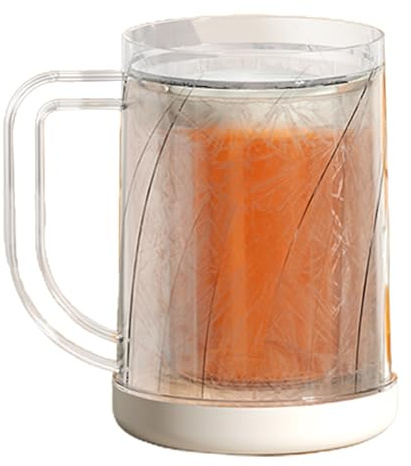 Yiohejy Taza de doble pared para congelador, tazas de cerveza de vidrio transparente de doble pared, vasos de pinta congelables, tazas de hielo, taza de cerveza intercapa, para fiestas en casa