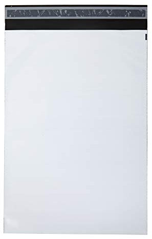 BB-Verpackungen 100x Folienversandtaschen Weiß 240 x 350 mm LDPE-Coexfolie (100 Stück) | reißfest, wasserundurchlässig und selbsklebender Sicherheitsverschluss