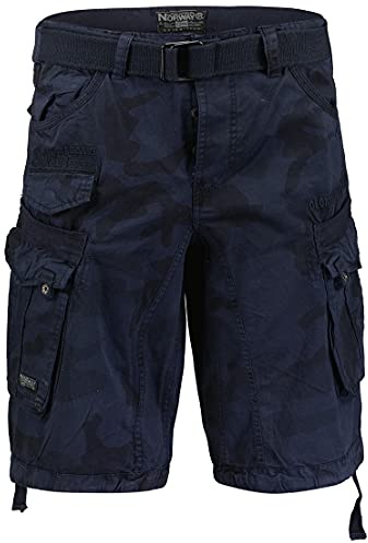 Geographical Norway Cargo Shorts Pantalon Court Bermuda avec Ceinture Short Hunter dans Bundle avec UD Bandana