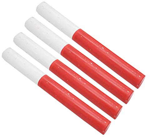 LIOOBO 4 stücke Holz Leichtathletik Ausrüstungen Staffelstöcke Sticks Racing Wettbewerb Werkzeuge Laufen Racing Staffelstöcke Outdoor Fitness Laufen Werkzeuge (Rot und Weiß)