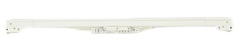 Spring Window Fashions Super Heavy Duty Traverse Curtain Rod 30-48 Inch, White (Center Draw) by Graber